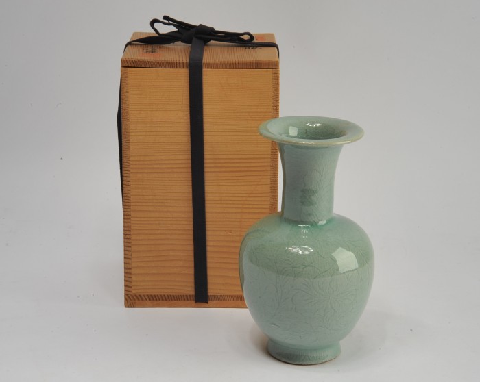 韓国人間文化財　池順鐸　高麗青磁　花瓶　花入商品カテゴリー